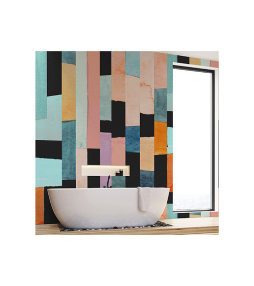 Wall Mural "Abstract watercolor stripes" buy with delivery