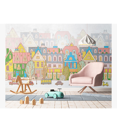 Wall Mural "My little town" buy with delivery