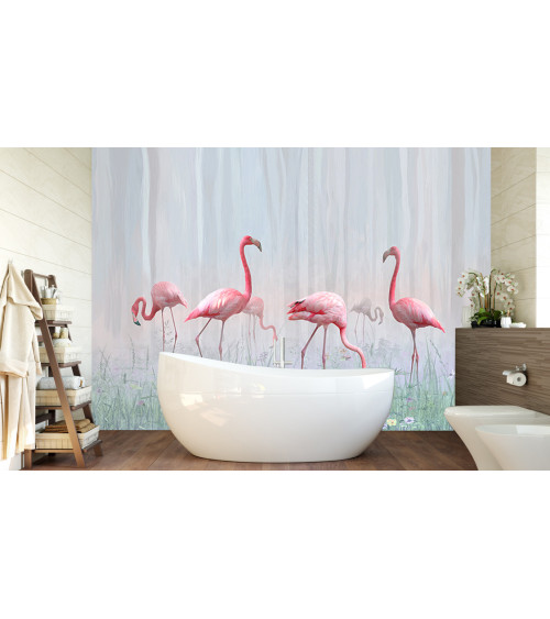 Wall Mural "Carribean flamingo" buy with delivery