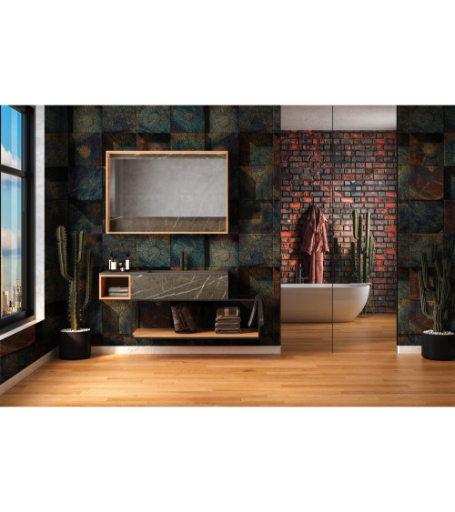 Wall Mural "Wooden Bricks"