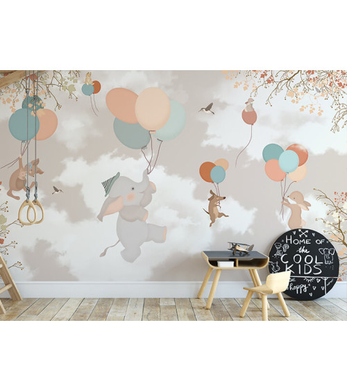 Wall Mural "Elephant and Co" buy with delivery