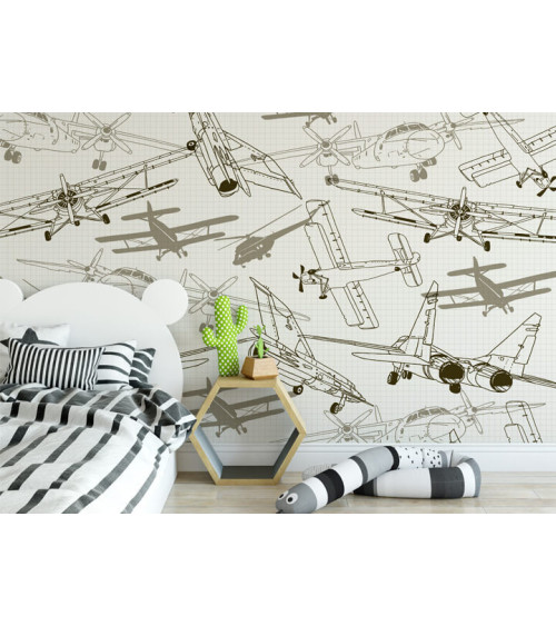 Wall Mural "Airplanes" buy with delivery in Ukraine in the Luxury Textile store