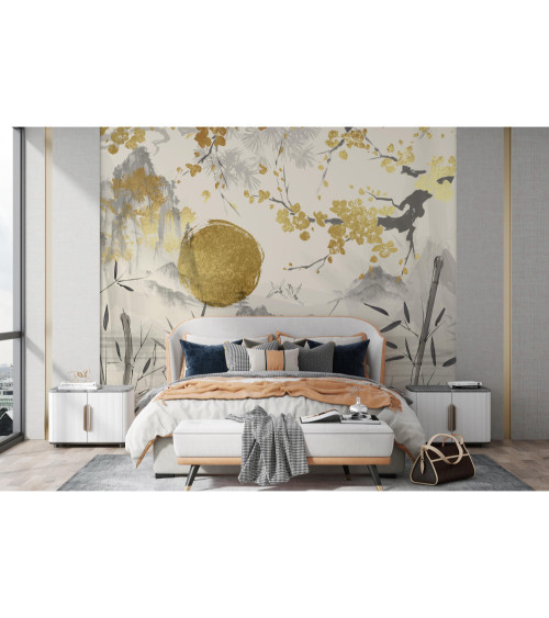 Wall Mural "Bamboo and Sakura" buy with delivery