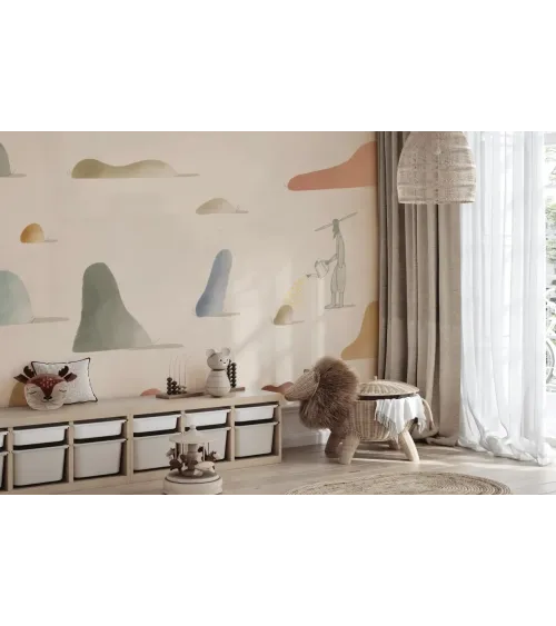 "Margo" Kids Wallpaper – Calming Landscape with Starry Night Design