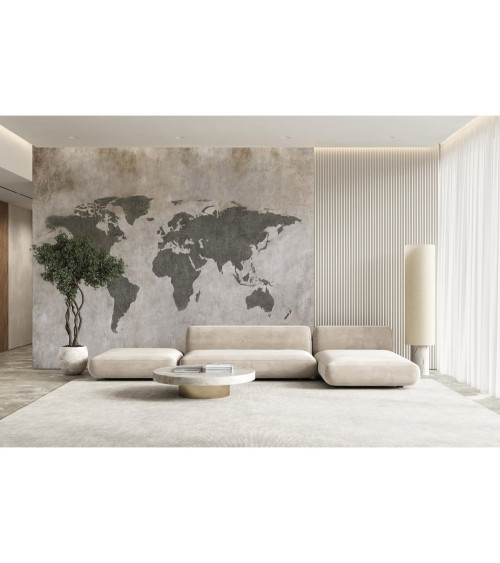 Wall Mural "Concrete World Map" buy with delivery