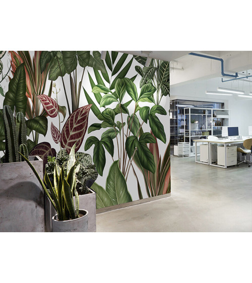 Wall Mural "Engraving leaves" buy with delivery