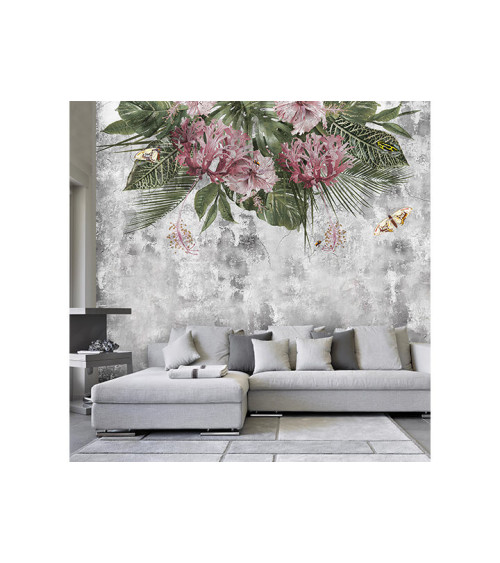 Wall Mural "Flowers on concrete" buy with delivery